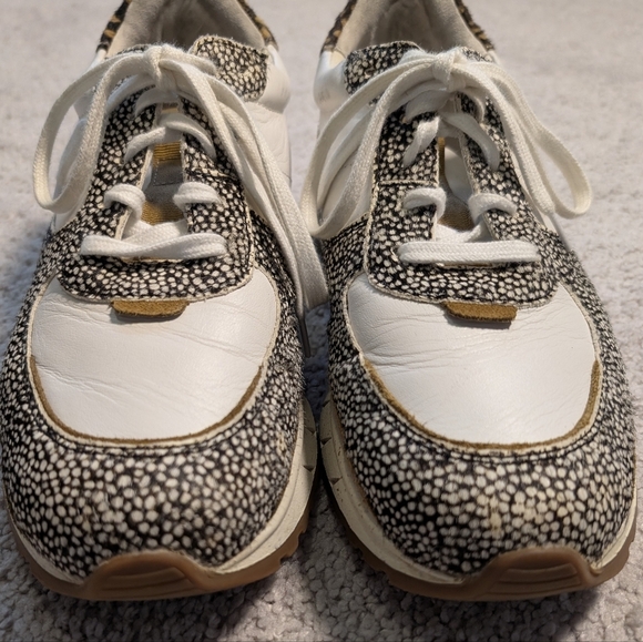 Madewell Kickoff Trainer Sneakers Leather Spot Mix Calf Hair Women's Size 9.5. - Picture 8 of 13